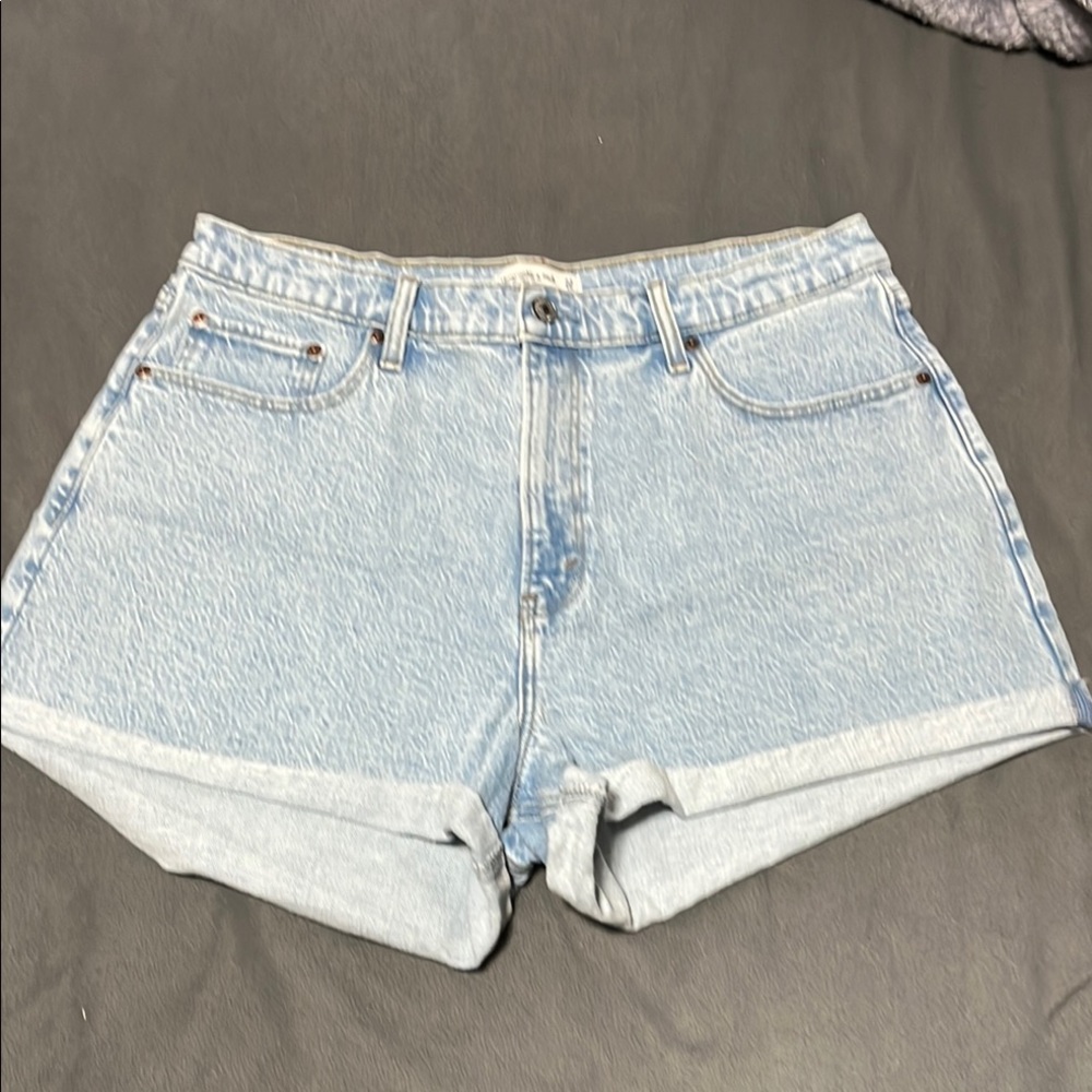 Abercrombie & Fitch Light Blue Jean Shorts